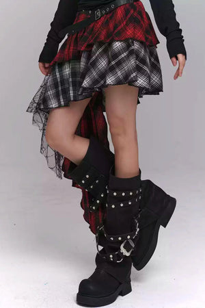 Niche Style Plaid Skirt