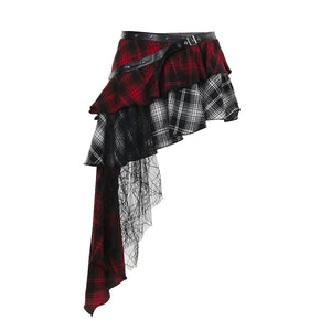 Niche Style Plaid Skirt
