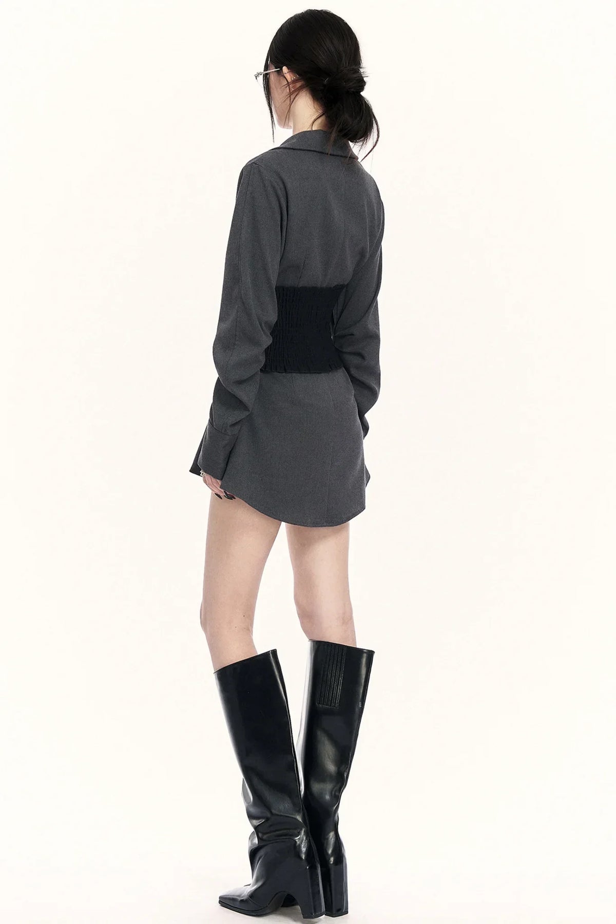 Niche Waist-Cinching Shirt Set