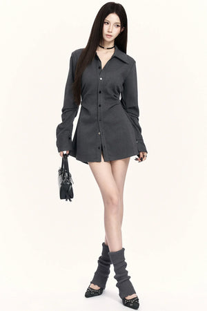 Niche Waist-Cinching Shirt Set