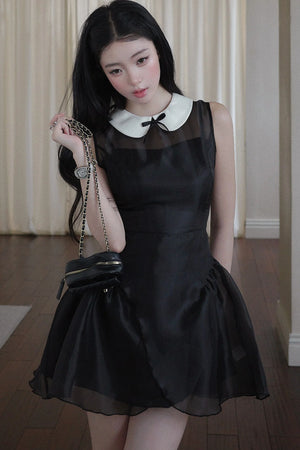 Night Banquet Bow Collar Dress