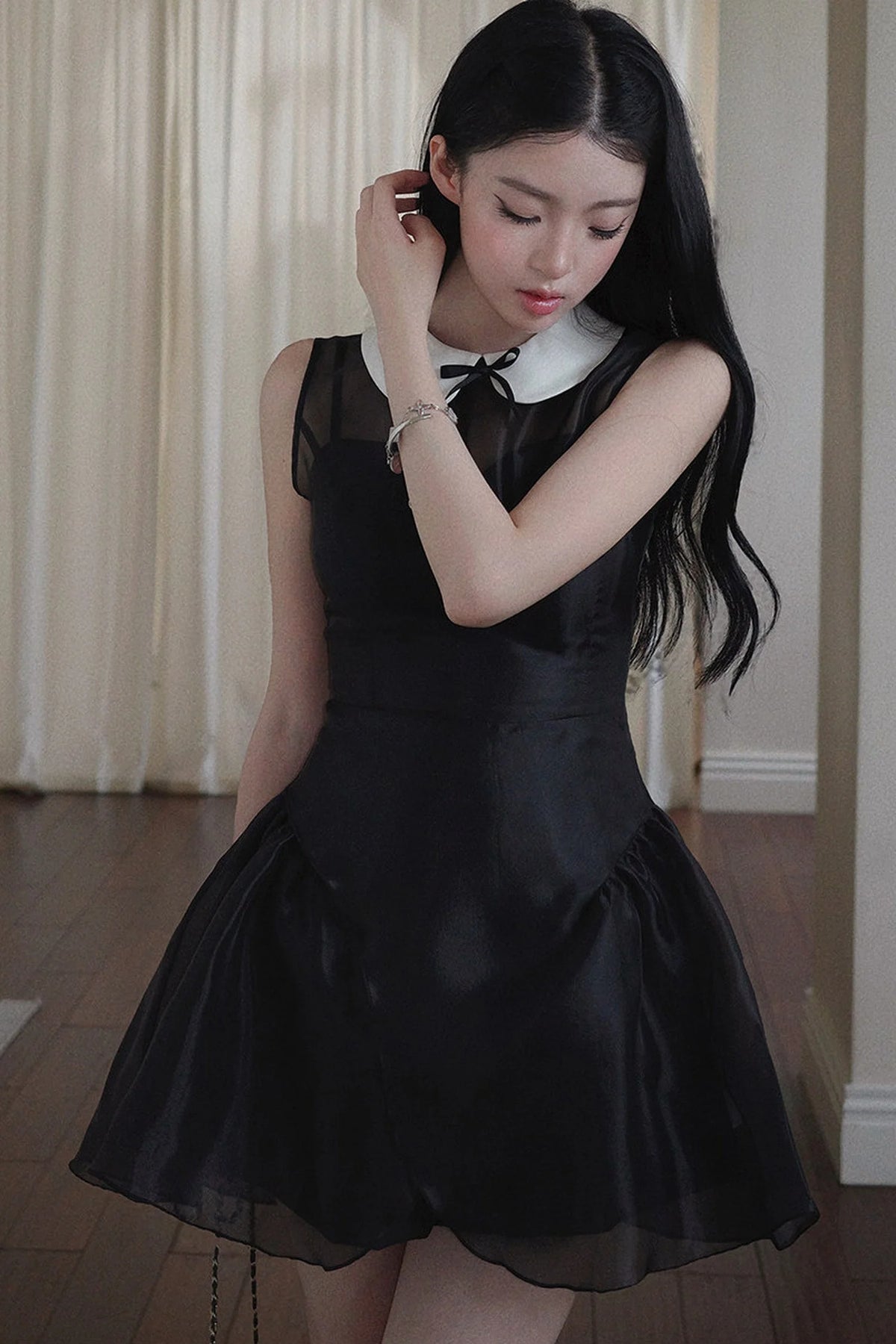 Night Banquet Bow Collar Dress