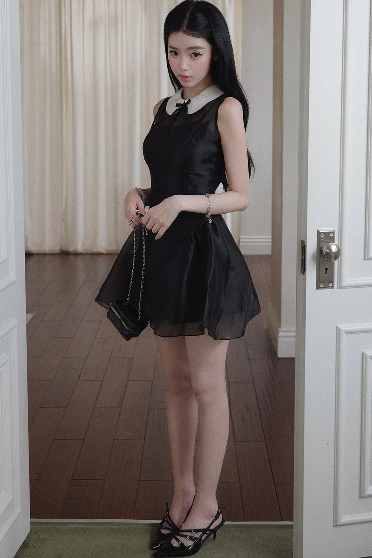 Night Banquet Bow Collar Dress