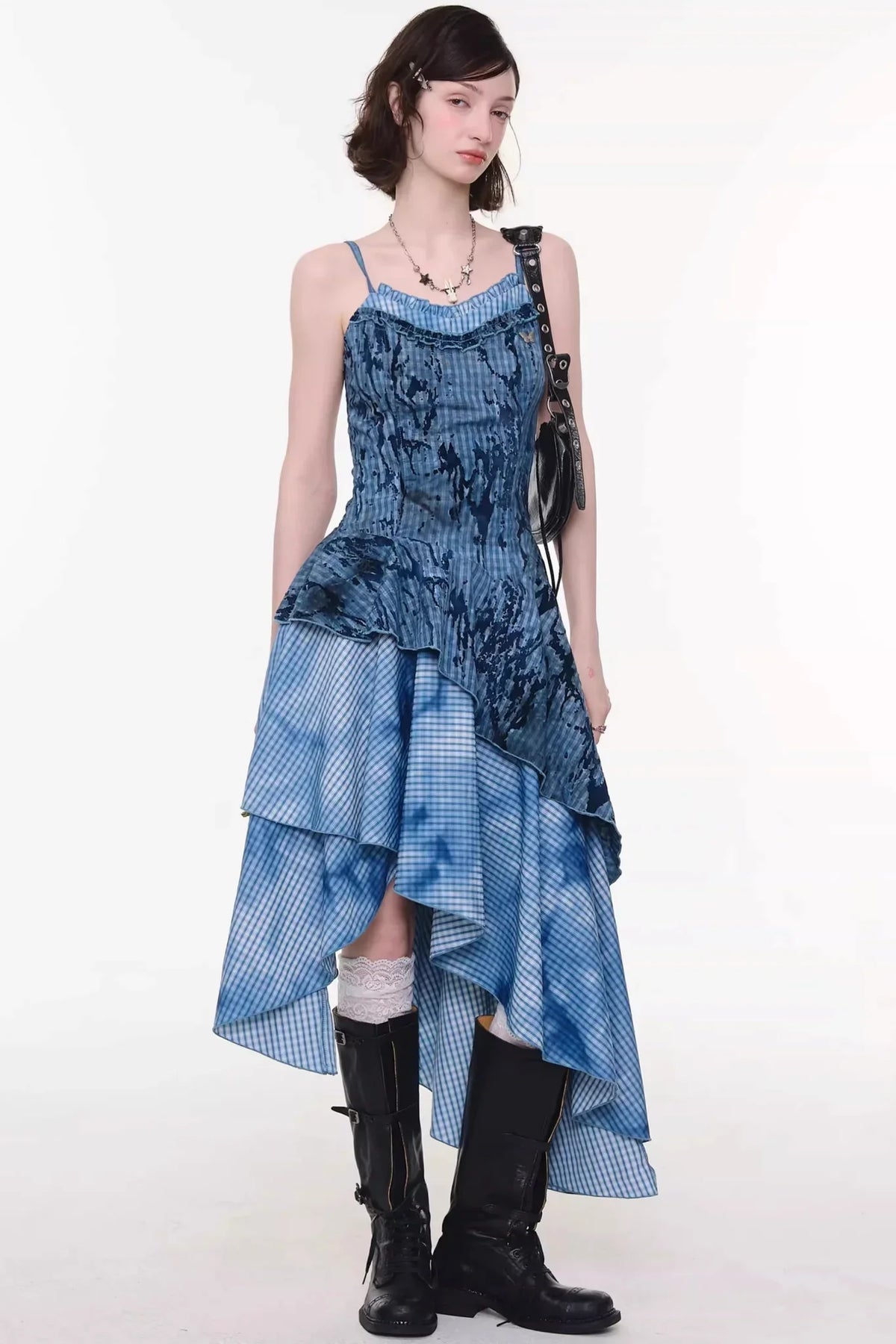 Night Mist Plaid Dress
