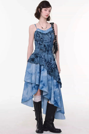 Night Mist Plaid Dress