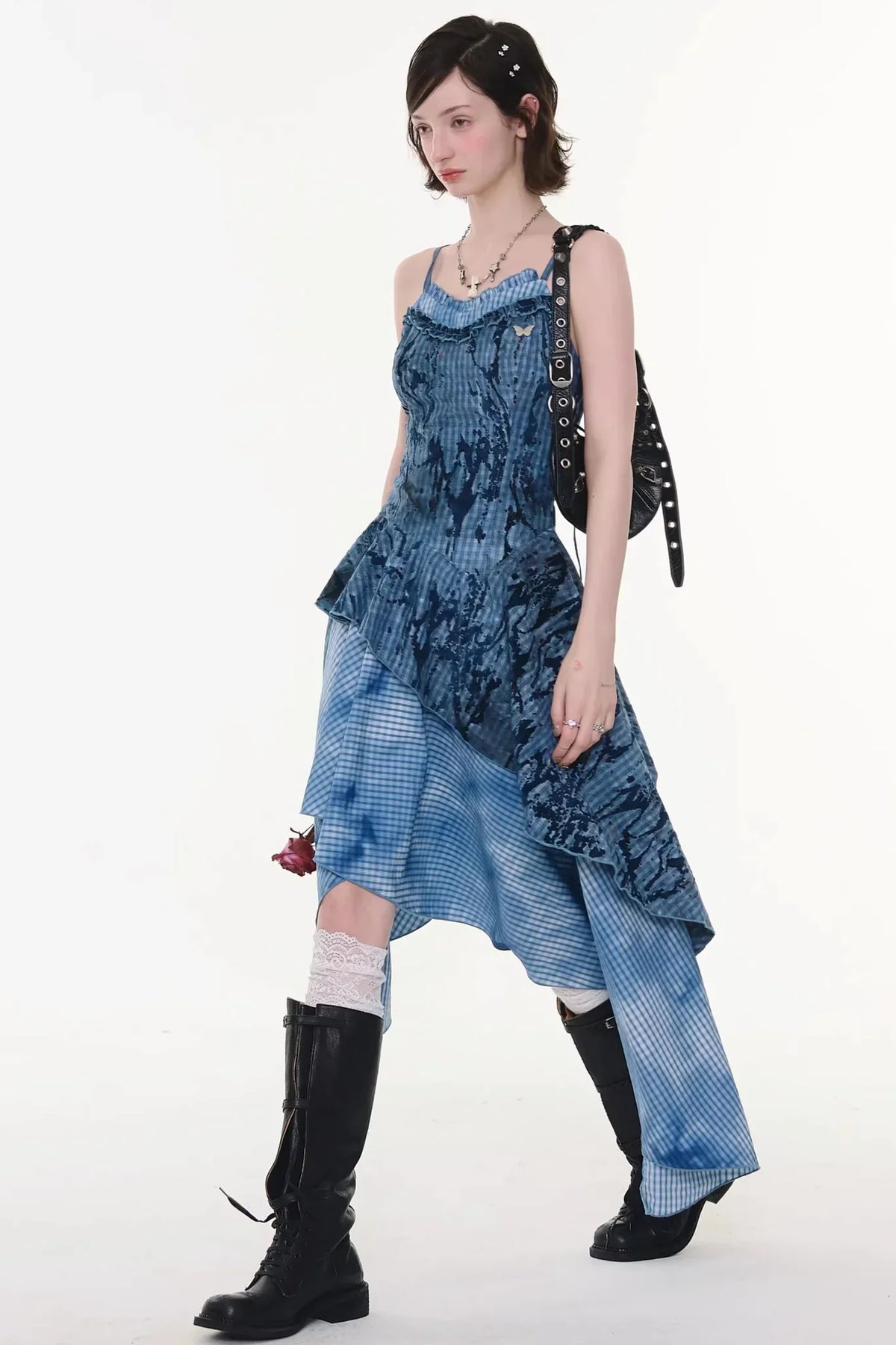 Night Mist Plaid Dress