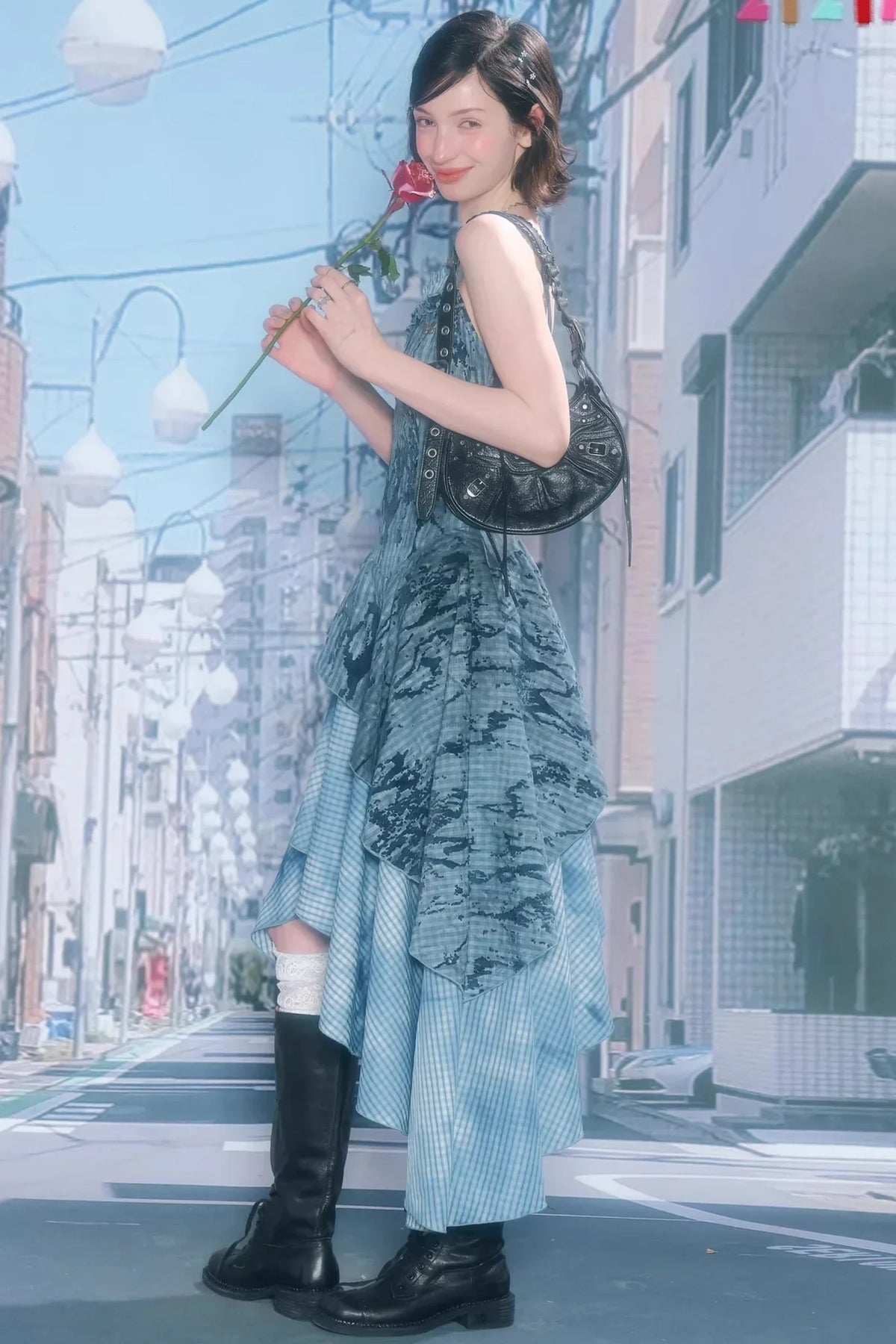 Night Mist Plaid Dress
