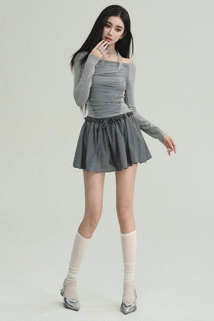 Night Sea Pleated T-Shirt Set-Up