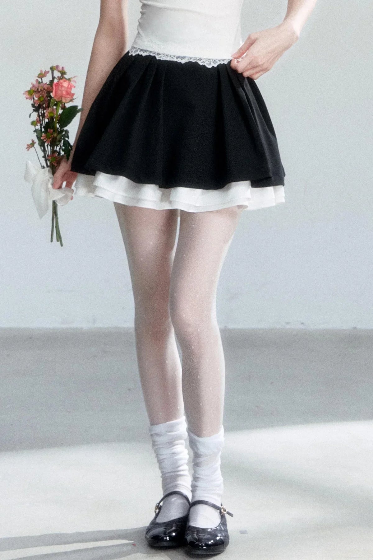 Nighttime Black Ruffle Skirt