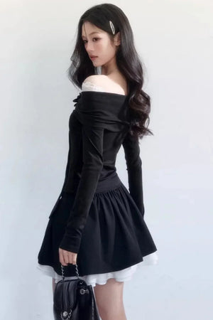 Nocturne Lace Off-Shoulder Top