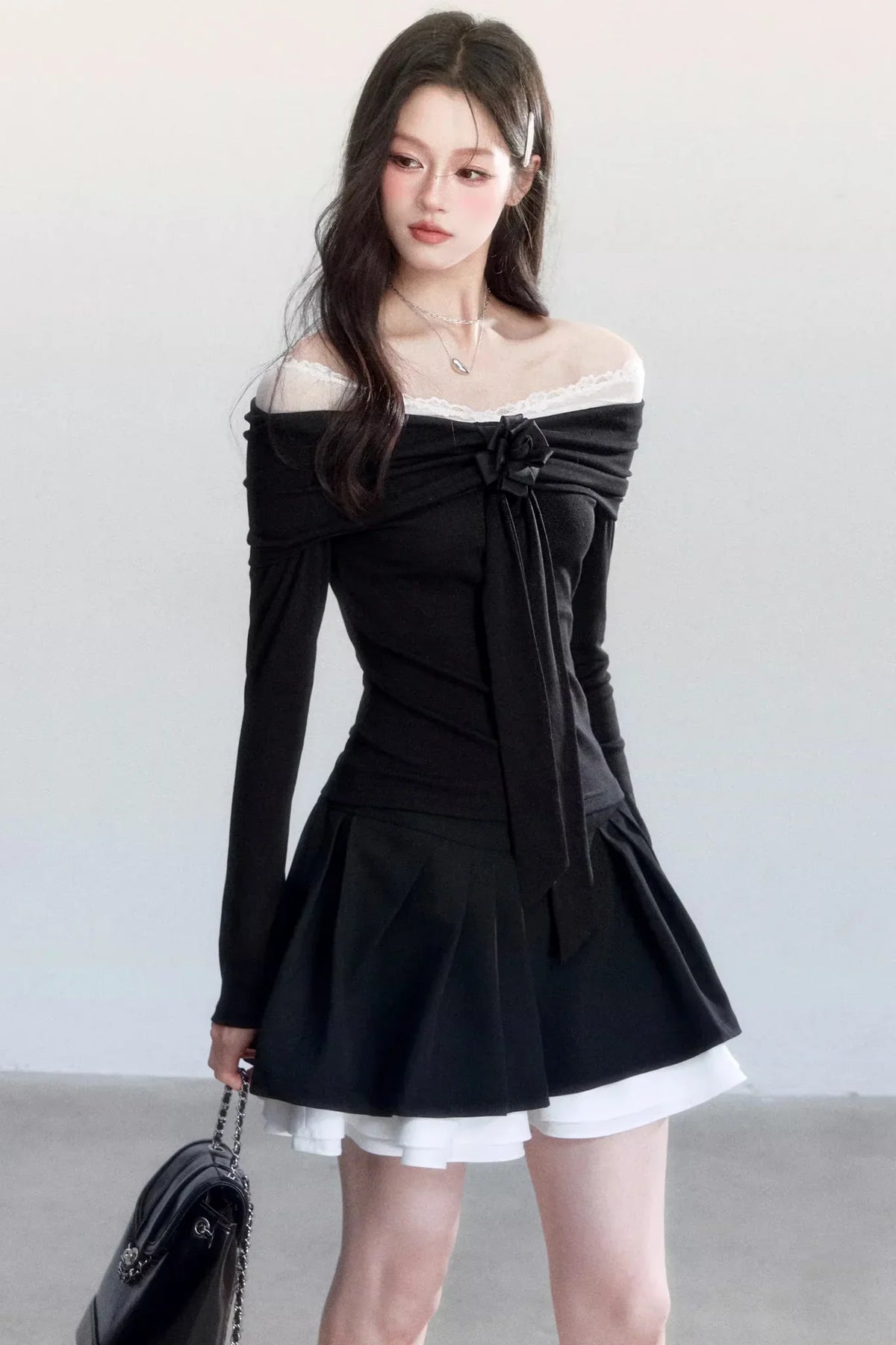 Nocturne Lace Off-Shoulder Top