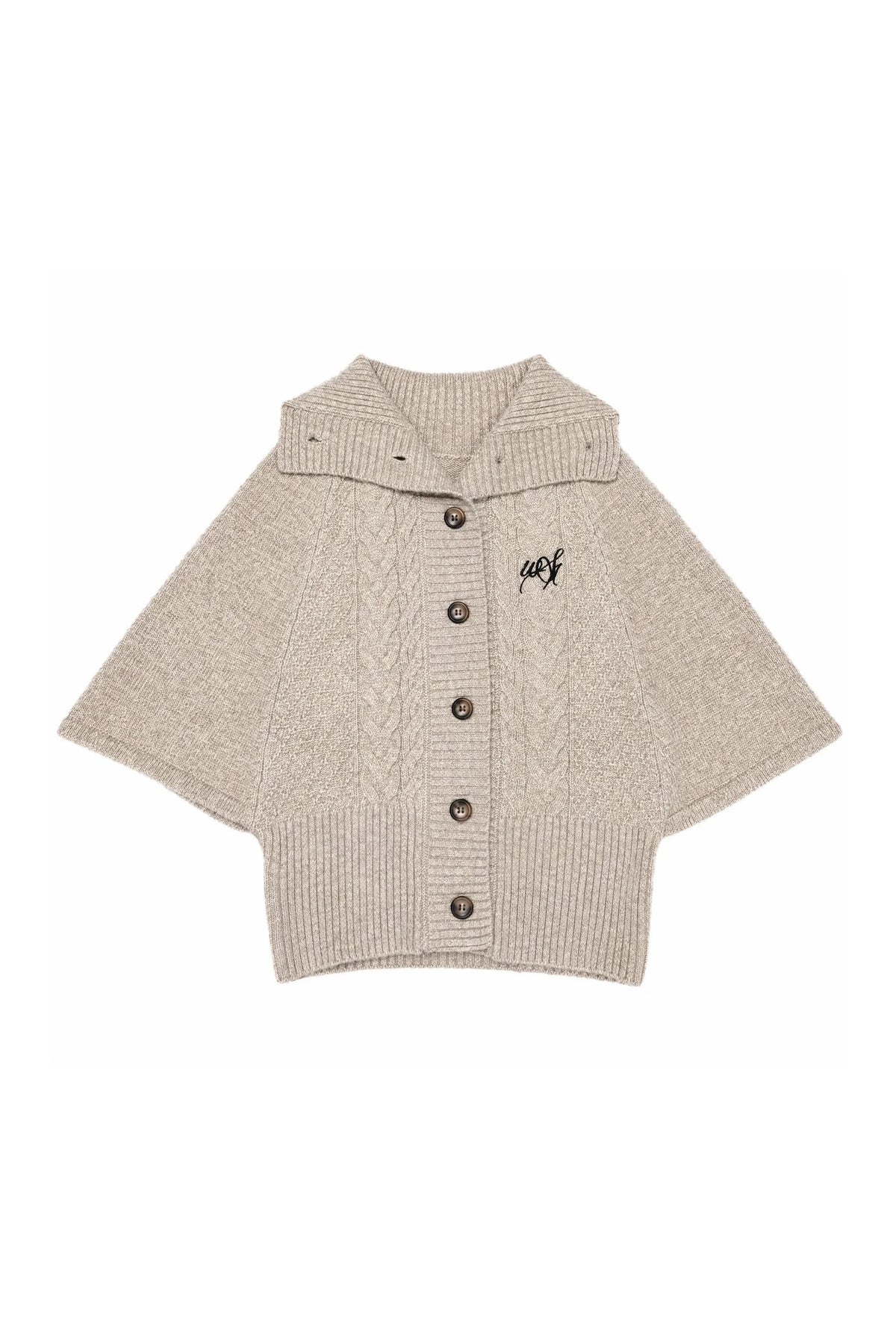 Oatmeal Mid-Sleeve Knit Sweater Set-Up