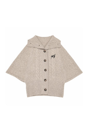 Oatmeal Mid-Sleeve Knit Sweater Set-Up