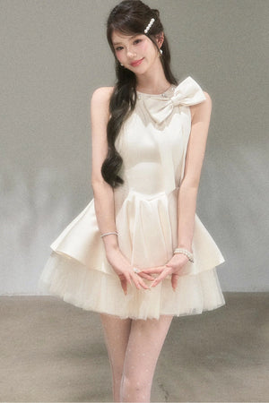 Obsidian Bow Sleeveless Dress