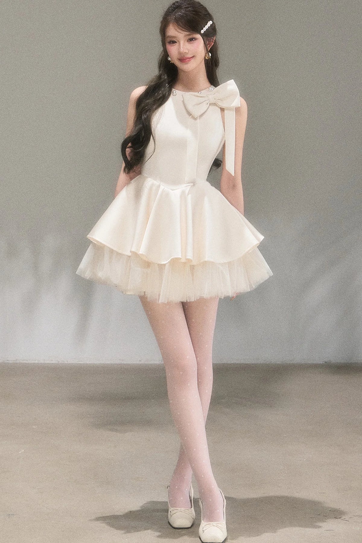 Obsidian Bow Sleeveless Dress