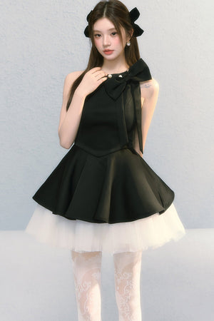 Obsidian Bow Sleeveless Dress