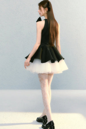 Obsidian Bow Sleeveless Dress