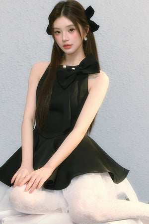 Obsidian Bow Sleeveless Dress
