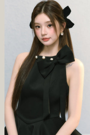 Obsidian Bow Sleeveless Dress