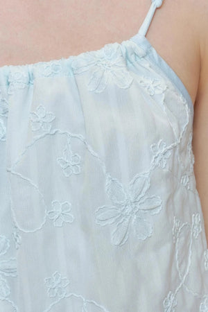 Ocean Blue Lace A-Line Dress