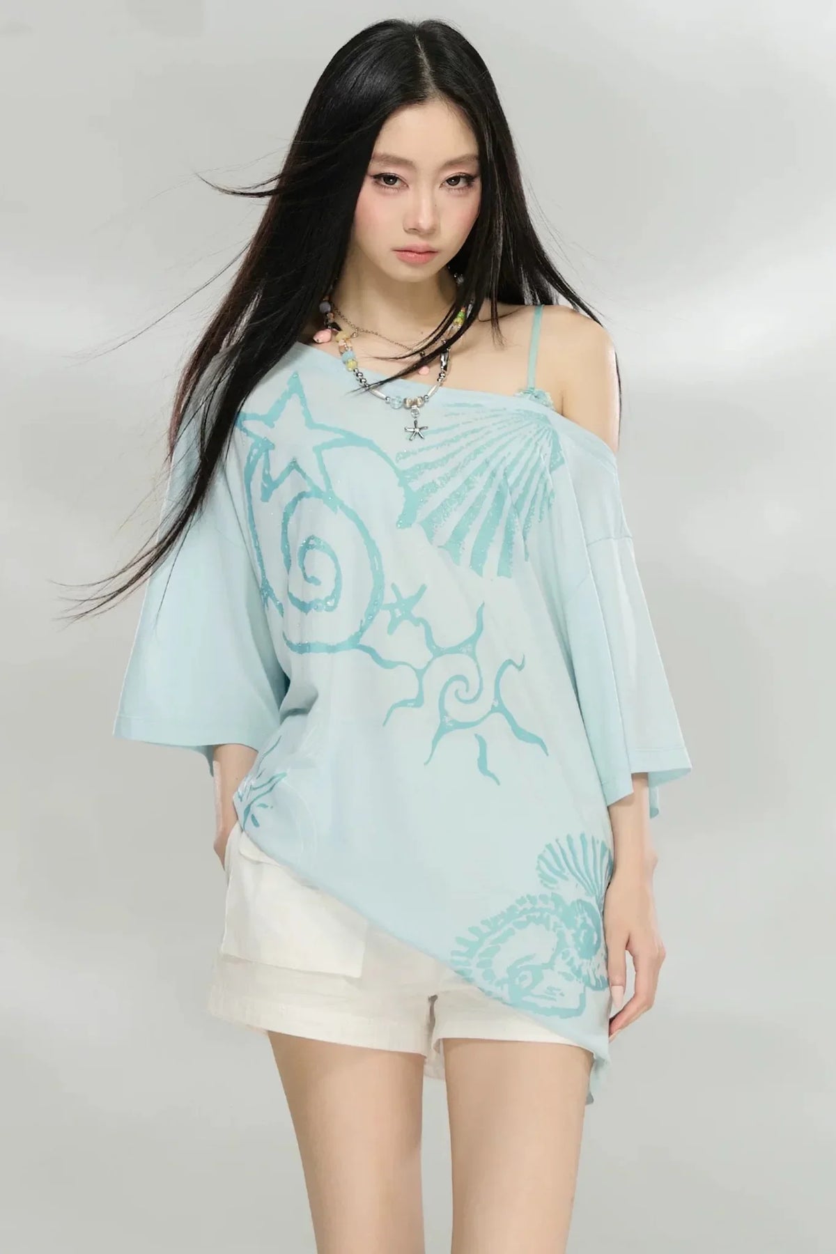 Ocean Print Modal Top