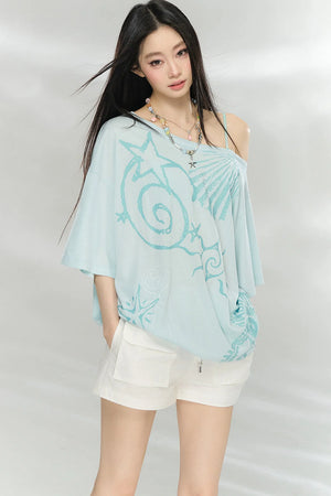 Ocean Print Modal Top