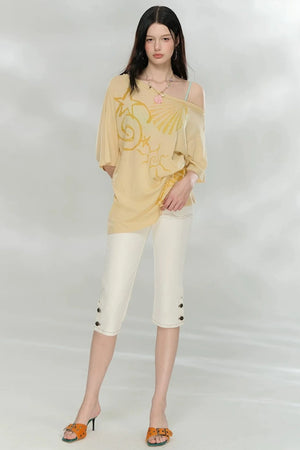 Ocean Print Modal Top