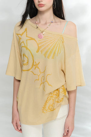 Ocean Print Modal Top