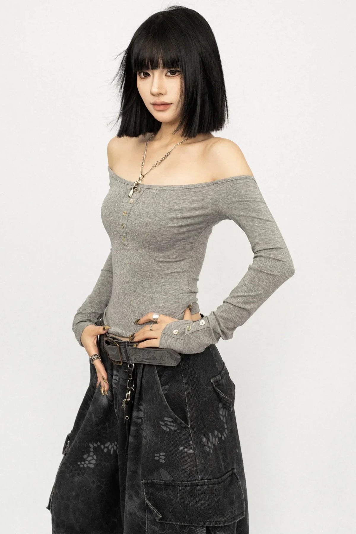 Off-Shoulder Black Top
