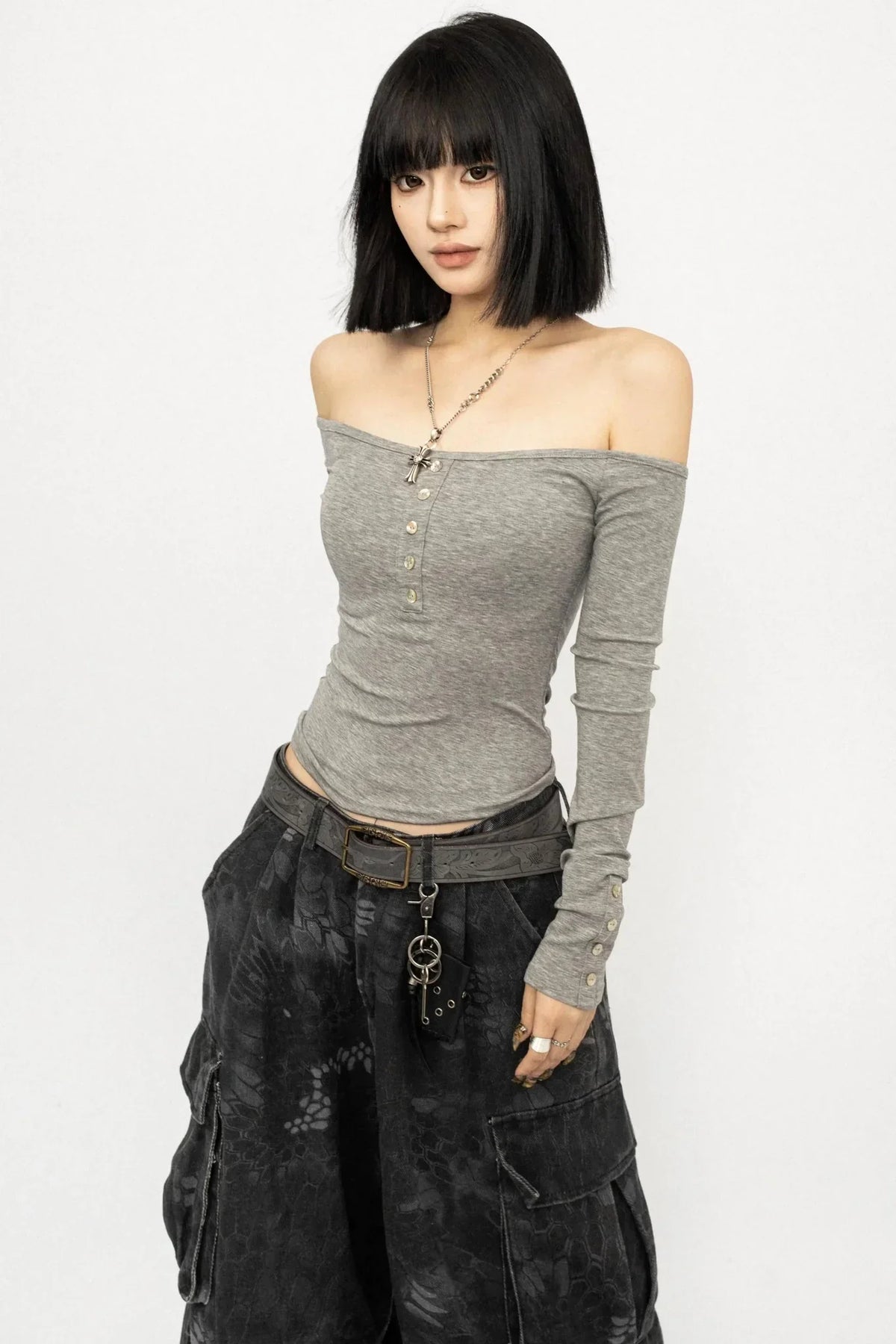 Off-Shoulder Black Top