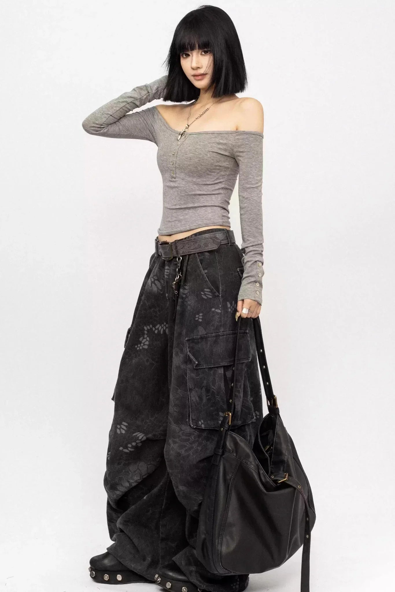 Off-Shoulder Black Top