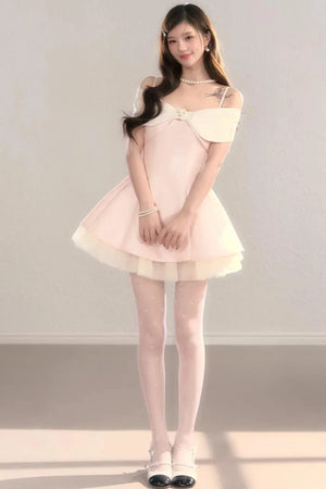 Off-Shoulder Bowknot Princess Dress