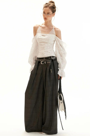 Off-Shoulder Flared Sleeve Blouse