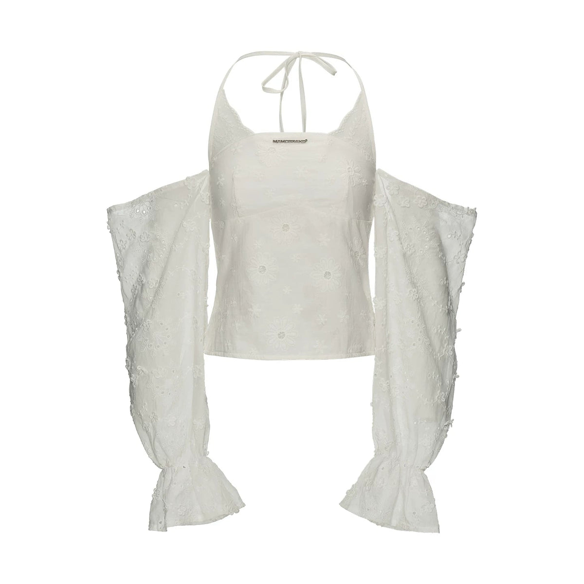 Off-Shoulder Flared Sleeve Blouse