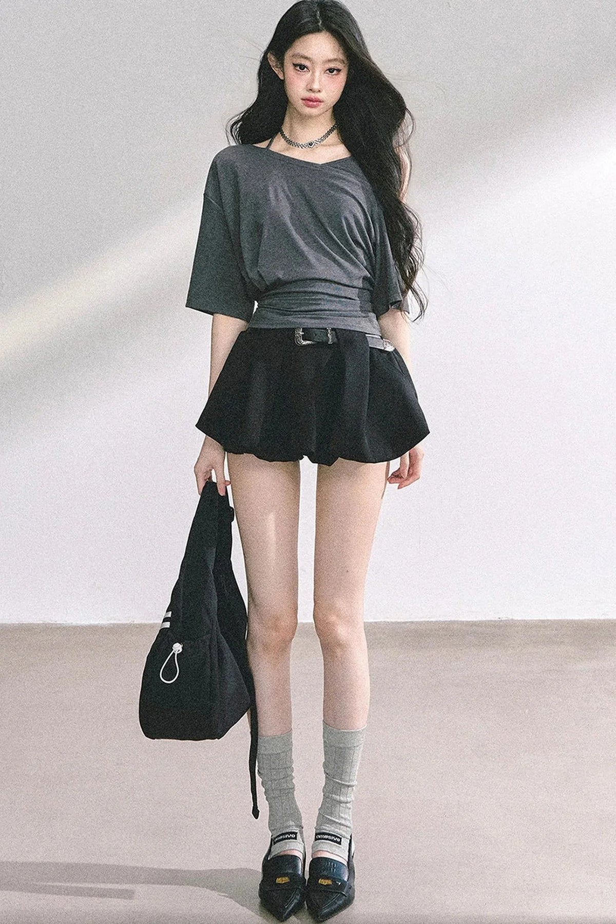 Off-Shoulder Halter Neck Rayon Top