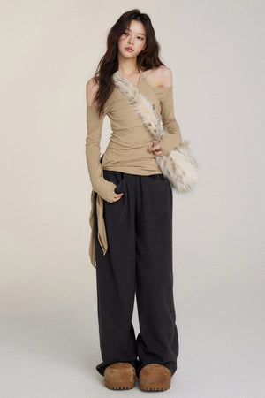 Off-Shoulder Irregular Strappy Top