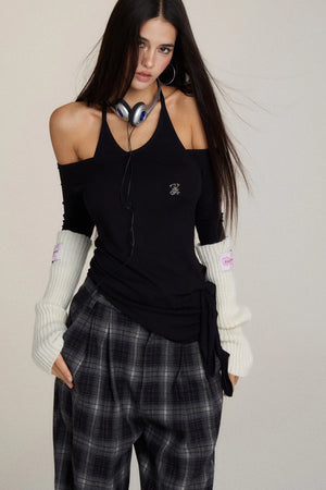 Off-Shoulder Irregular Strappy Top