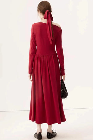 Off-Shoulder Knit Dress