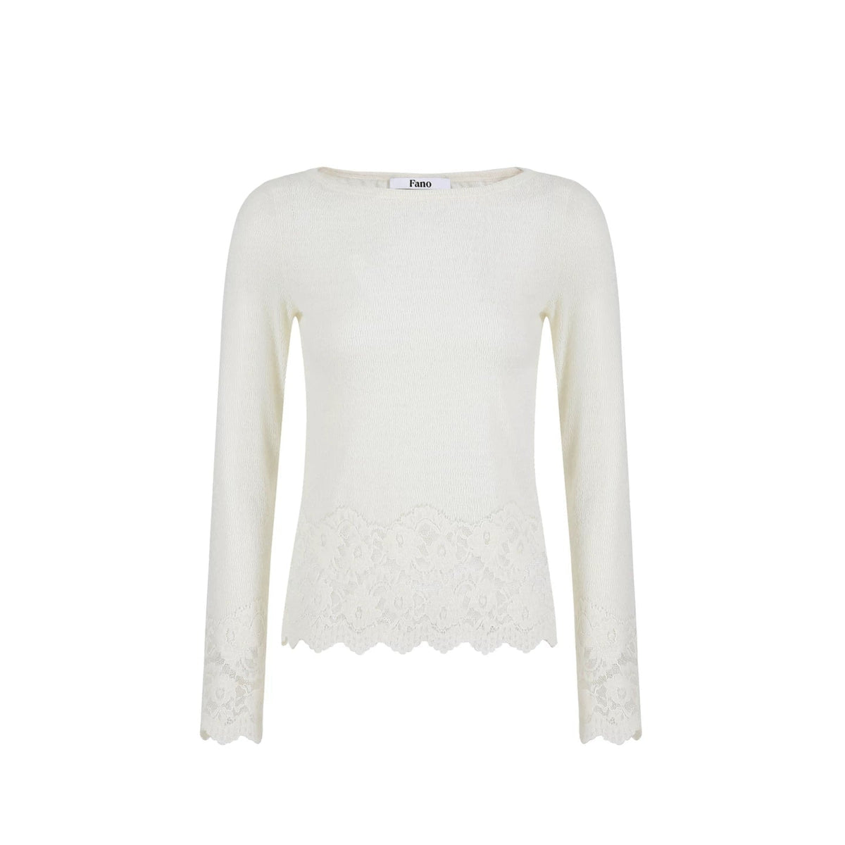 Off-Shoulder Knit Lace Top