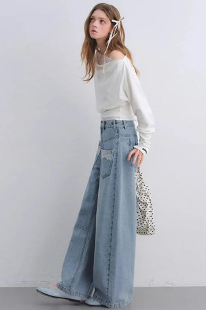Off-Shoulder Lace Patchwork Top
