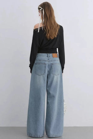 Off-Shoulder Lace Patchwork Top