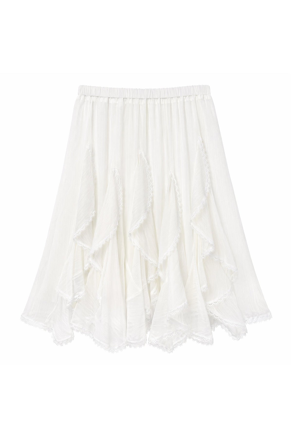 Off-Shoulder Lace-Up Sweater And Ruffled Skirt Set-Up