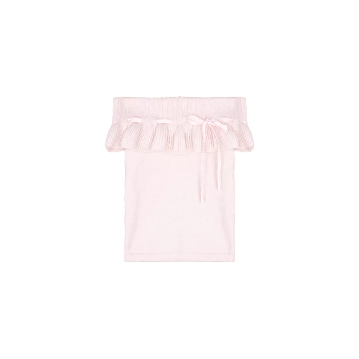 Off-Shoulder Ruffle Knit Top Set-Up