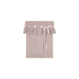 Off-Shoulder Ruffle Knit Top Set-Up