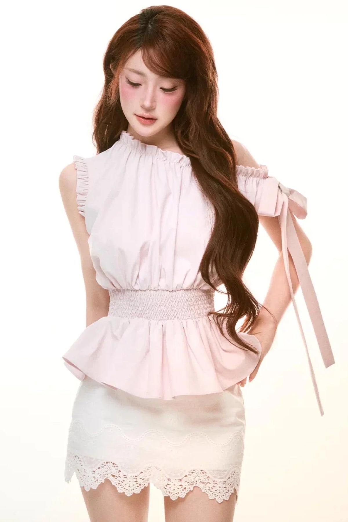 Off-Shoulder Ruffled Top Set-Up