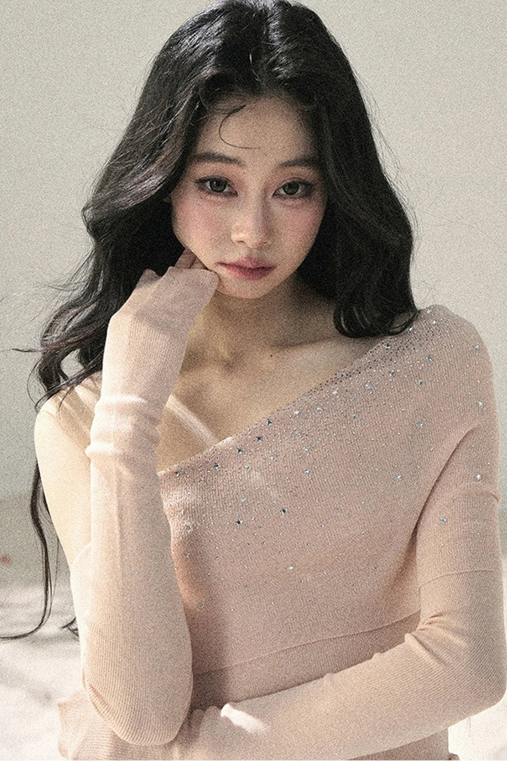 Off-Shoulder Sequin Top