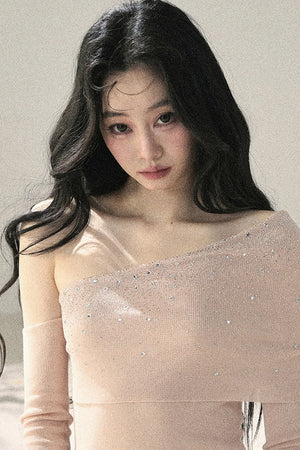 Off-Shoulder Sequin Top