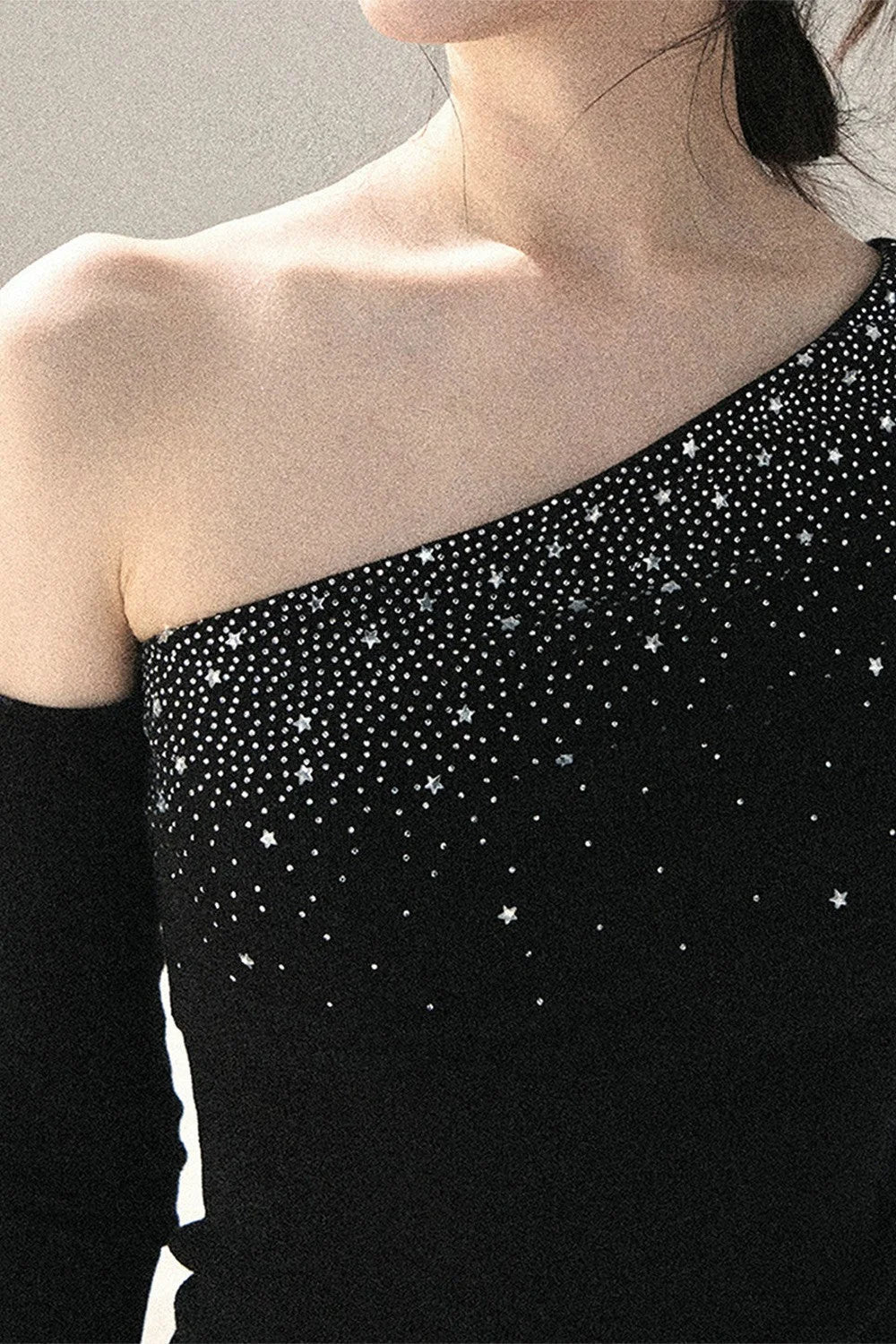 Off-Shoulder Sequin Top