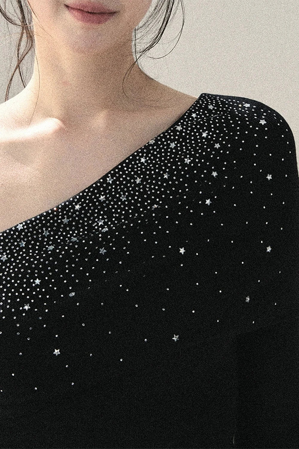 Off-Shoulder Sequin Top