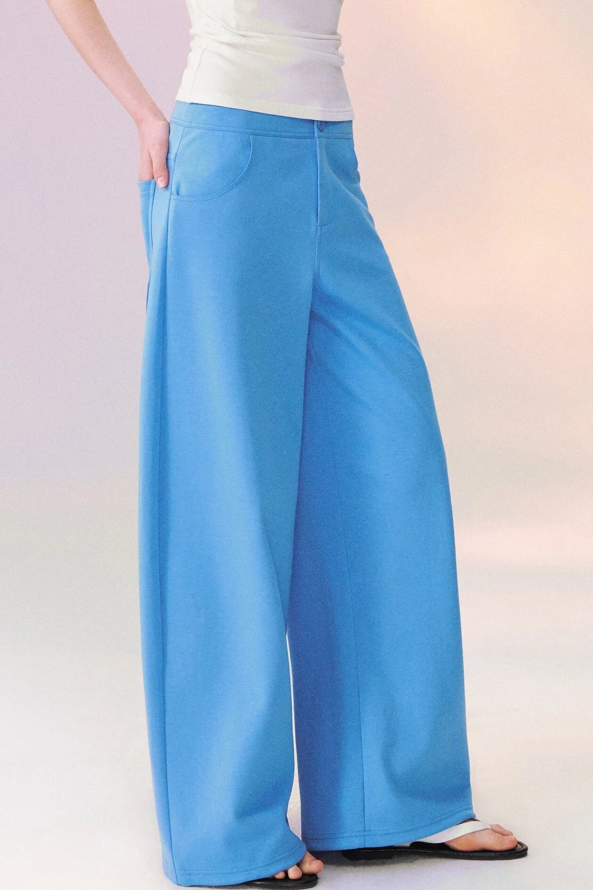 Off-Shoulder Short-Sleeve Top and Pants Set-Up